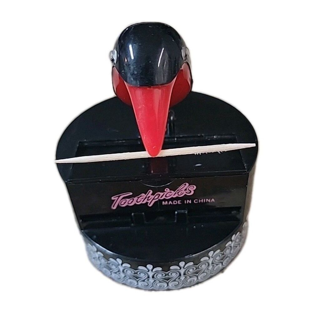 Vintage Bird Toothpick Dispenser – Retro Novelty Kitchen Gadget – Works!